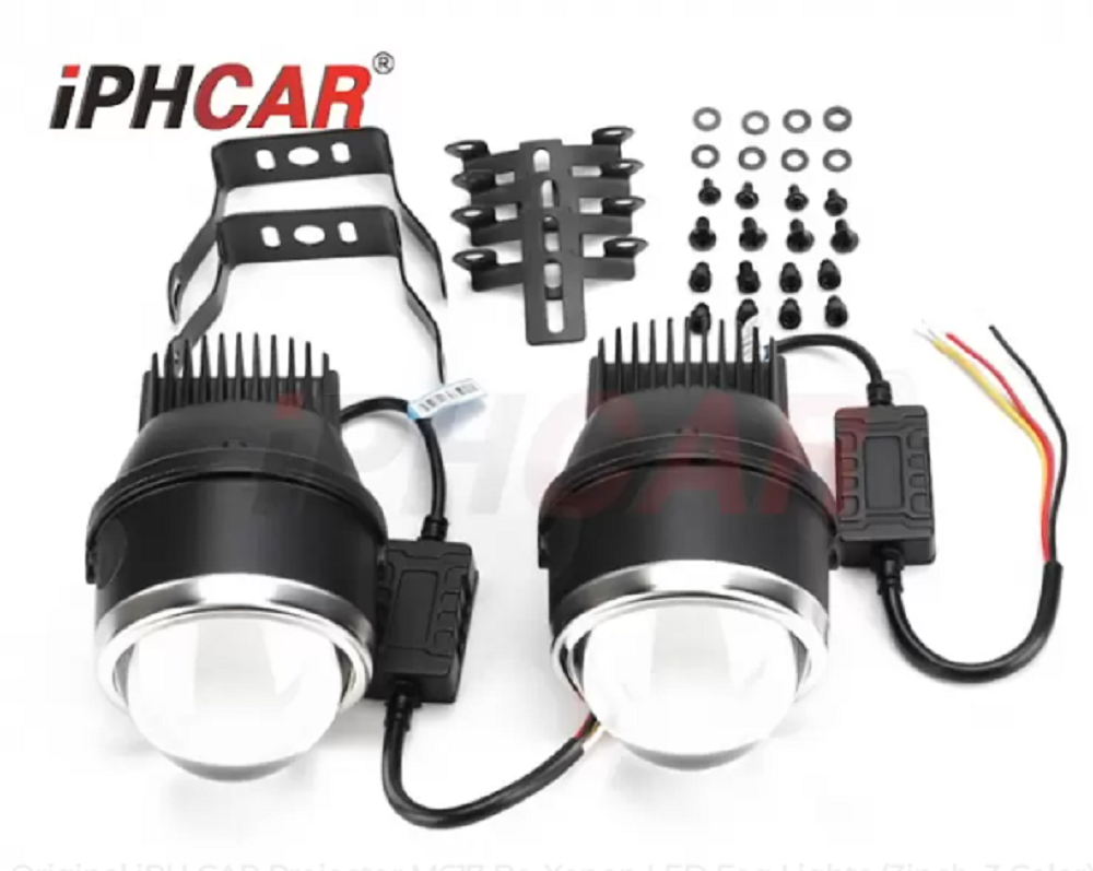 Original M617 iPH BiXenon-LED Fog Lights Projector 3 Inch Tri Colour  (1 Year Warraty) Image 