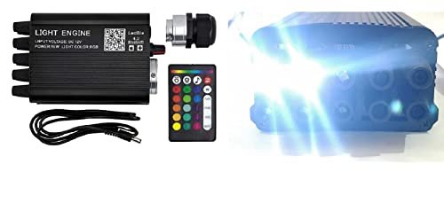 Shooting Star Ceiling Light Kit, 16W RGBW APP + Remote Control Fibre Optic Light, with 450+100pcs (550Pieces) 0.75mm 3M Fibres+28key RF Remoter Control, for Decoration in Ceiling Image 