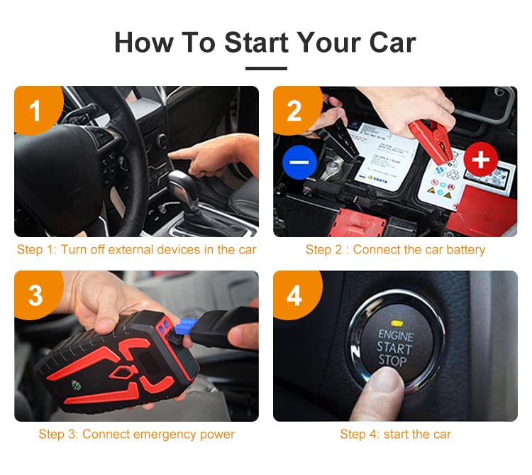 Car Jump Starter Starting Device Battery Power Bank 28000mAh Jumpstarter Auto Buster Emergency Booster Car Charger Jump Starter  Image 
