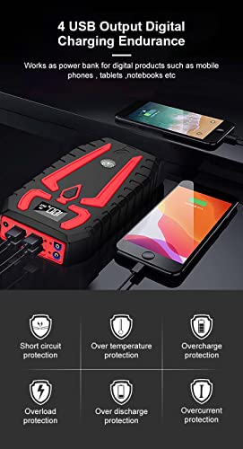 Car Jump Starter Starting Device Battery Power Bank 28000mAh Jumpstarter Auto Buster Emergency Booster Car Charger Jump Starter  Image 