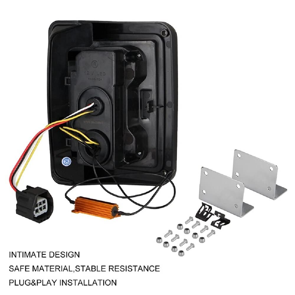 JK Tail Light Assembly Clear LED w/Brake Light & Turn Signal for JK Thar Wrangle (Tail No. 6) Image 