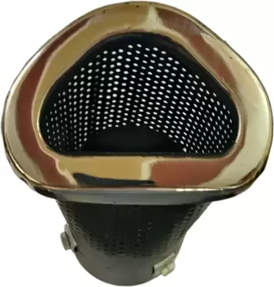 Triangle Muffler BLCK Exhaust Muffler Tip Muffler Pipe Universal Fitment (Triangle Cut Silencer) Image 