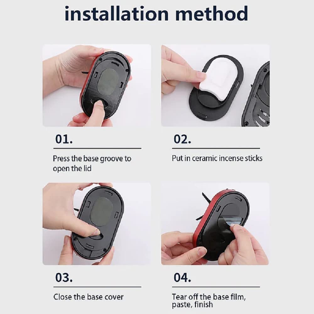 Car Aroma Diffuser Air Freshener Perfume Solar Power Dashboard Helicopter style Decoration With Perfume (Red) Image 