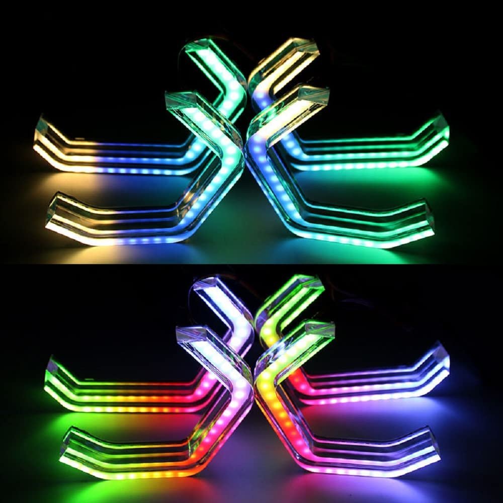 Crystal Chasing Hexagon Iconic Style RF Remote Controller M40 Style Hooked Teeth Angel Eyes (RGB,Matrix) Image 