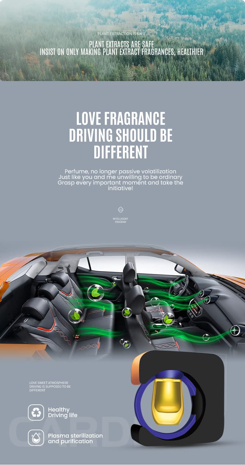 Cardi Long Lasting Smart Car Fragrance System APP Control Pure Aroma Diffuser Oil Fragrance Aromatherapy Perfume Suitable For All Cars  Image 