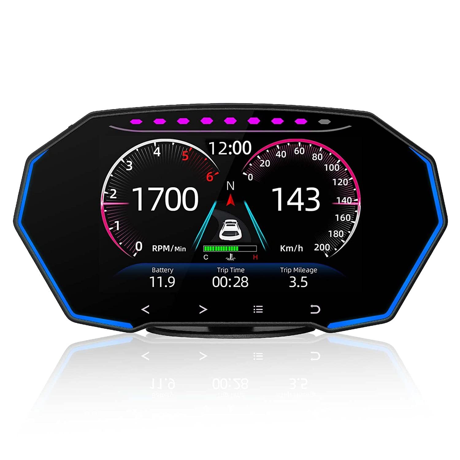 Digital OBDII Speedometer ACECAR Car Head Up Display with OBD2/EUOBD Interface Plug and Play HUD Fit for Most Vehicles After 2008 Image 