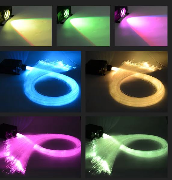  32Watt Twinkle + Shooting 2 source  Rgbw Led Fiber Optic Star Ceiling Light  Engine Machine App Control for Car & Home Roof Decoration Image 