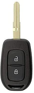 TPU Car Key Cover Compatible With Renault Kiger, Kwid, Duster 2 Button Remote Key (Black) Image 
