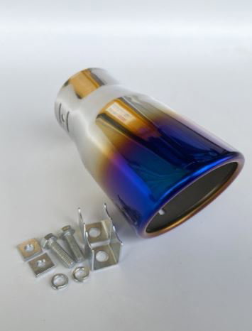 B88 Universal Car Exhaust Tip Pipe Muffler Tip Stainless Steel Pipe Titanium Chrome Tail Muffler Modified 63MM Image 