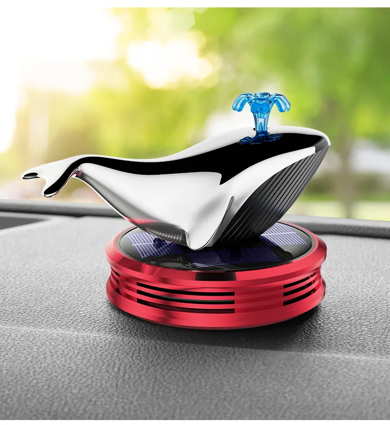 Car Solar Whale Car Aromatherapy Wholesale Creative Whale Shape Decoration Car perfume Air Refresher (Red Whale) Image 