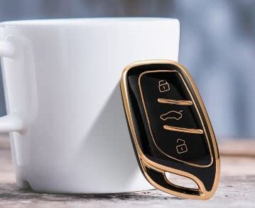 TPU Car Key Cover Compatible With MG ZS EV And Astor Smart Key (Black) Image 