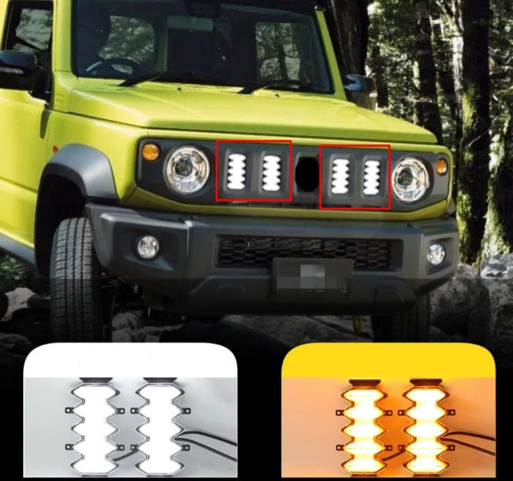 Front Grille LED Light Daytime Running Light, Retrofit Car LED DRL kit With Turn Signals Replacement For Suzuki Jimny 2019+ Image 