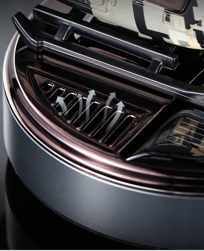 Car Solar Aromatherapy Rotating Helicopter Interior Center Console Decoration Car Perfume Solar Air Freshener(Green). Image 