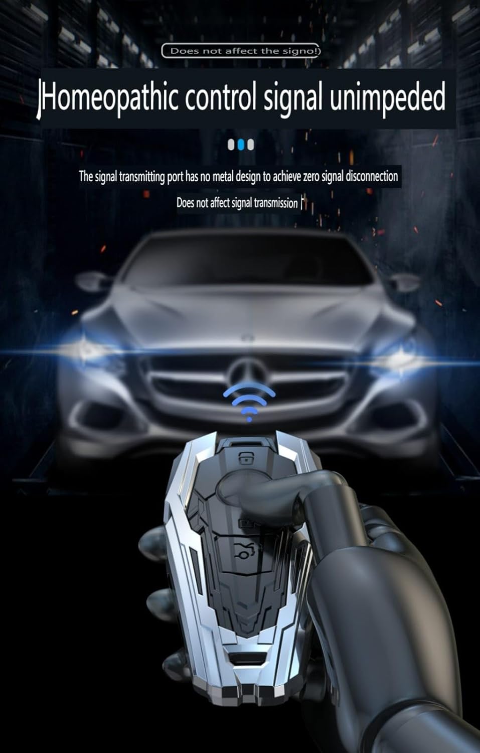 Metal Car Key Case Cover Compatible with Mrcds Bnz W213 E200 E300 E400 E63 Premium Metal Alloy Keycase with Holder & Rope Key Chain Image 