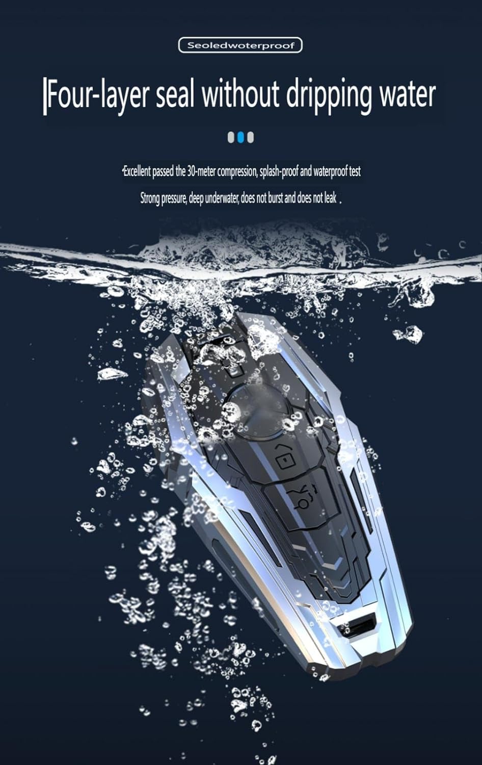 Metal Car Key Case Cover Compatible with Mrcds Bnz W213 E200 E300 E400 E63 Premium Metal Alloy Keycase with Holder & Rope Key Chain Image 