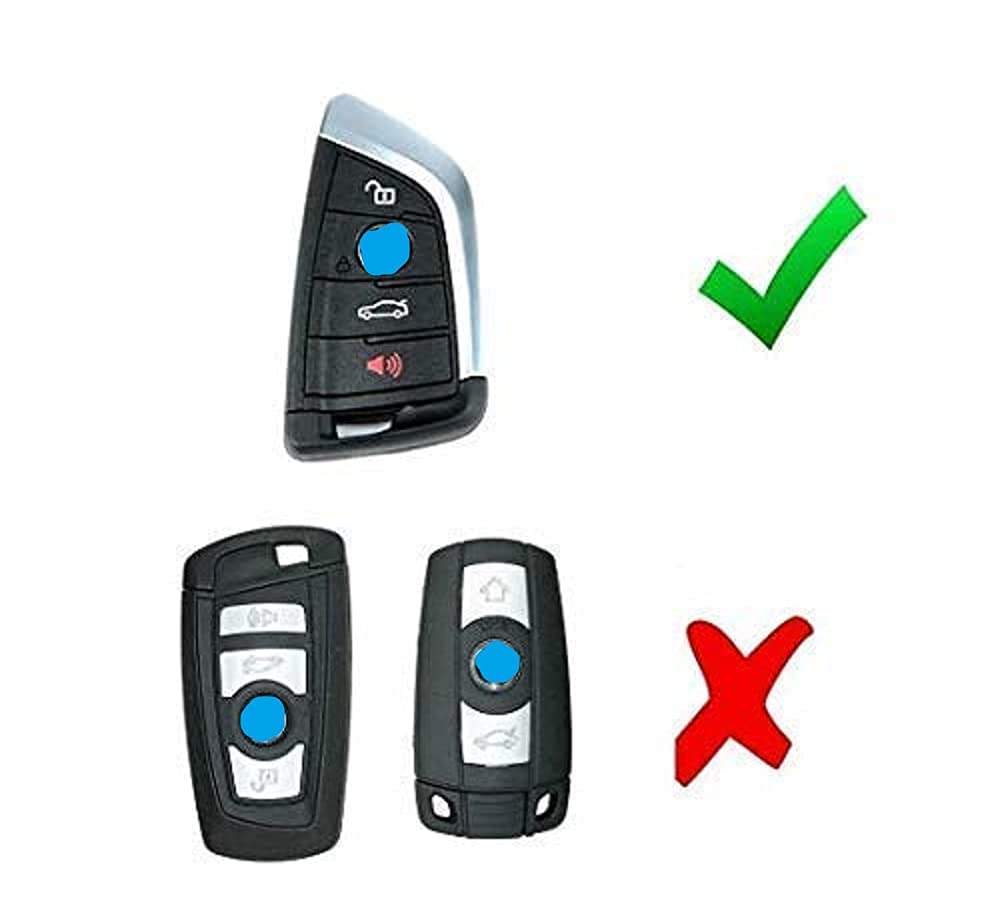 Metal Car Key Case Cover Compatible with B-MW 1 3 4 5 6 7 Series X3 X4 M5 M6 GT3 GT5 Premium Metal Alloy Keycase with Holder & Rope Chain Image 
