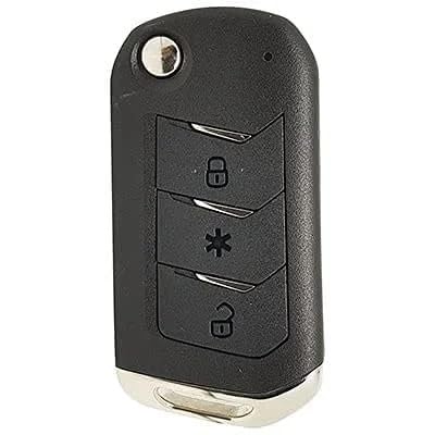 Metal Car Key Case Cover Compatible with New Mahndra Scorpio, XUV 700, Thar 2020, Tuv-300, Marazzo, Scorpio 2019, Bolero 2020 Flip Premium Metal Alloy Keycase with Holder & Rope Chain Image 