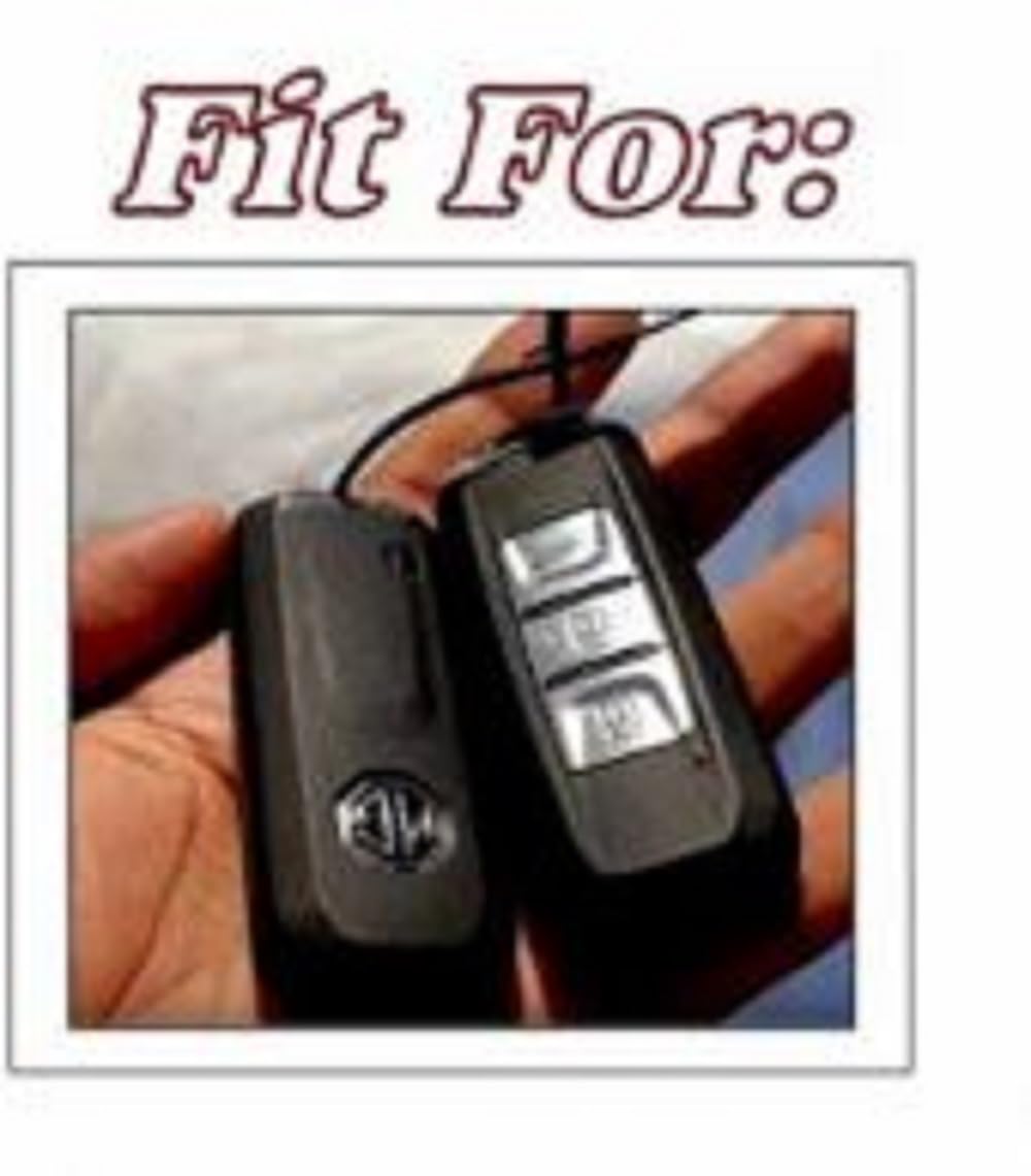 Metal Car Key Case Cover Compatible with M-G Hector Smart Key (For Push Button Start Only) Premium Metal Alloy Keycase with Holder & Rope Chain Image 