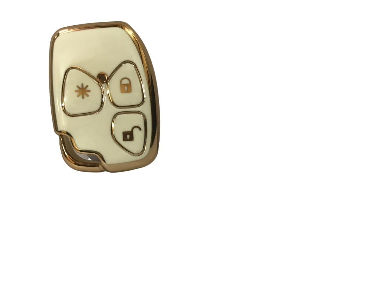 TPU Car Key Cover Compatible with Mahindra Xylo and Quanto Remote Key 3Button (White/Black) Image 