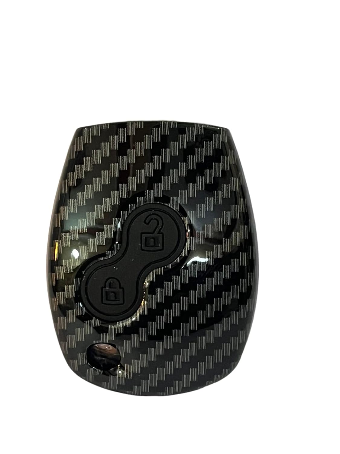 Carbon Fiber ABS Car Key Cover Compatible with Duster,Logan,Verito,Lodgy & Terrano 2 Button Remote Key (Key Chain Included) Image 