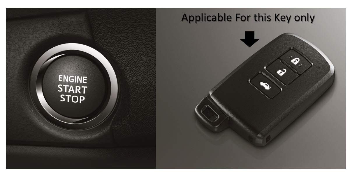 TPU Car Key Cover Compatible with Corolla Altis Smart Key (Gold/Black) Image 