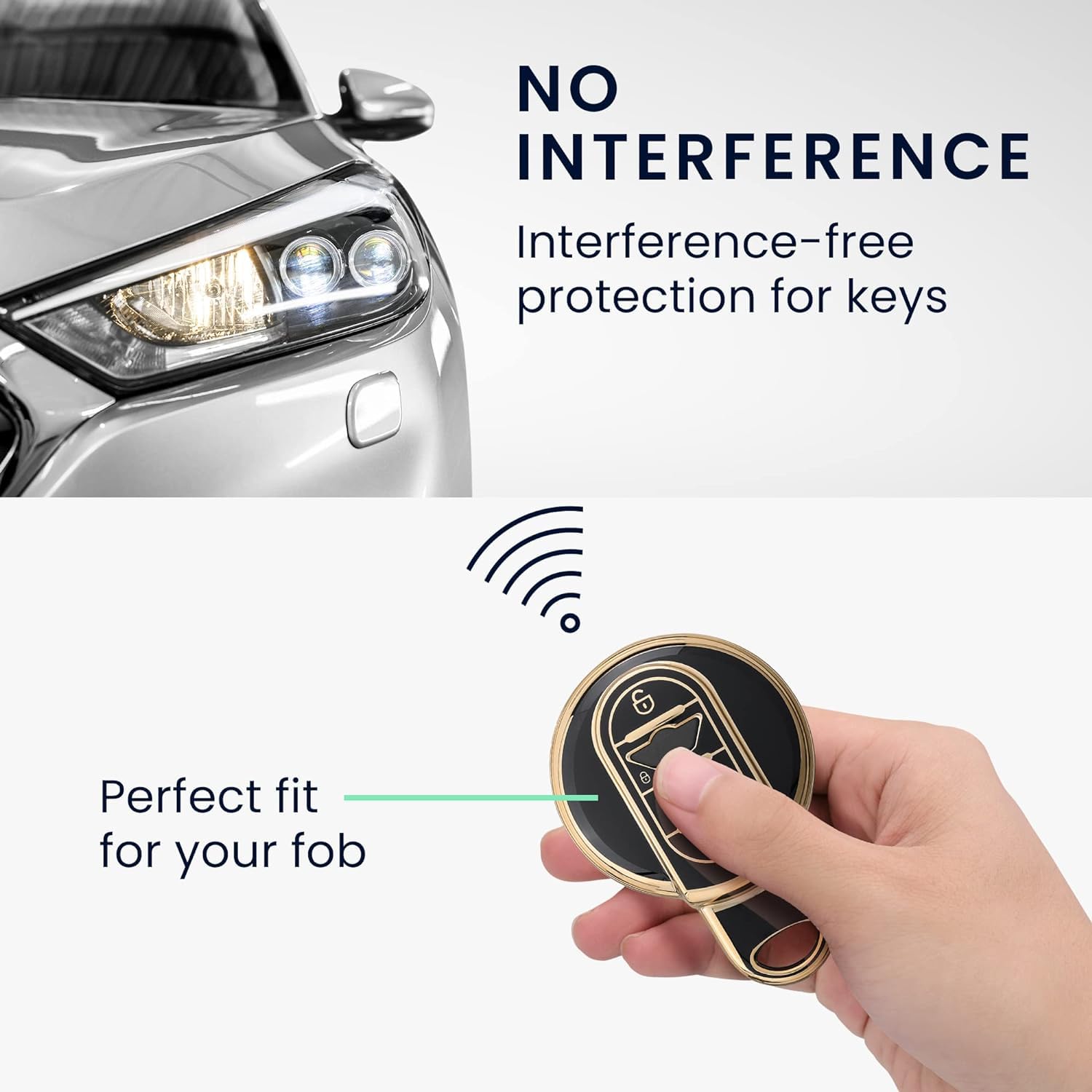 TPU Car Key Cover Compatible with Mini Cooper Clubman Countryman Smart Key Image 