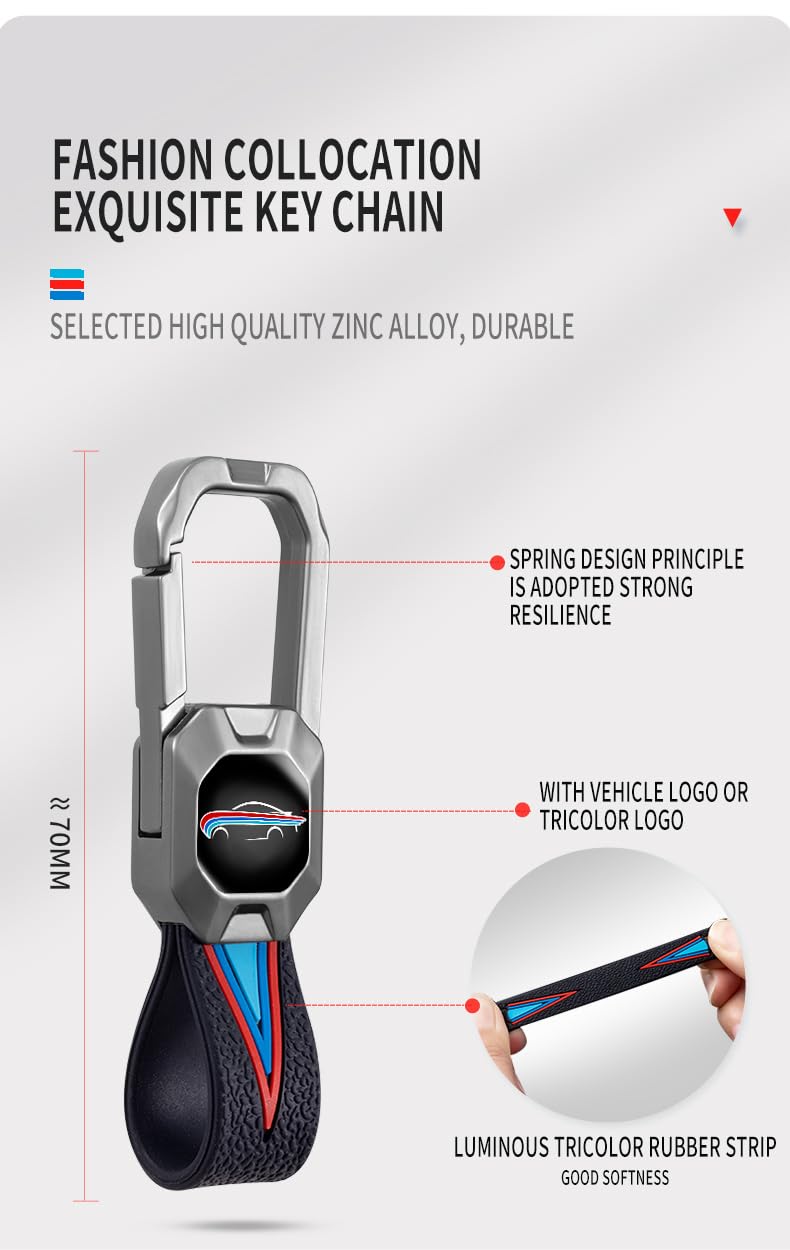 Metal Car Key Case Cover Compatible with Baleno, Grand Vitara, Brezza, Jimmy, XL 6, Ertiga, Fronx Premium Metal Alloy Keycase with Holder & Rope Chain Image 