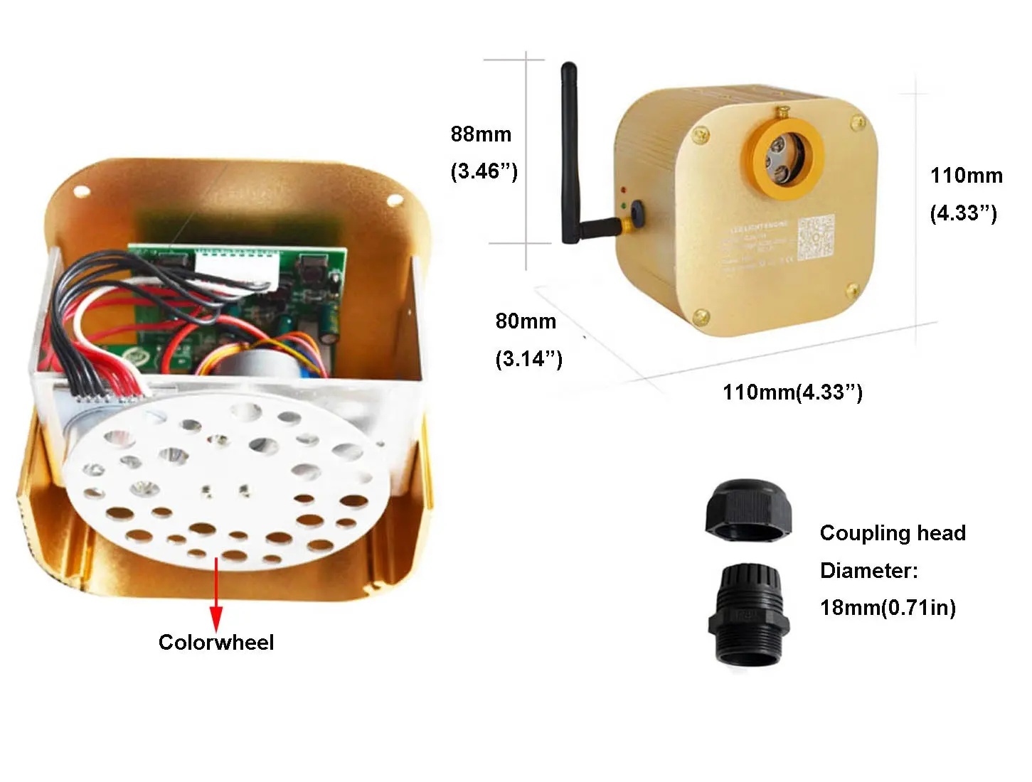 16W RGBW LED Fiber Optic Lights Engine With 280pcs 0.75mm Fiber 4m Long For Star Ceiling Lighting Kit (Fiber Not Included) Image 