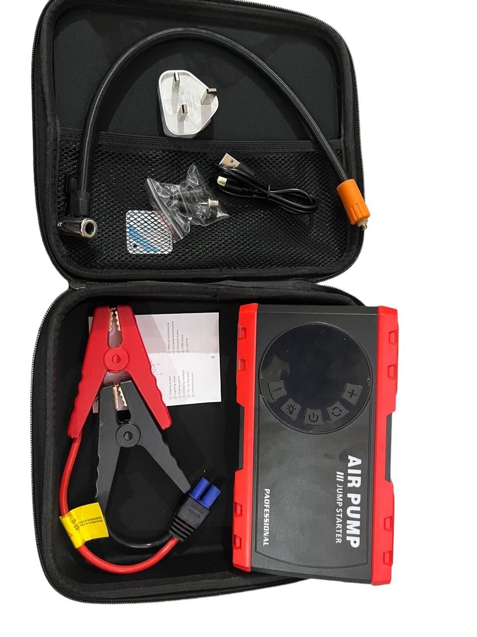 32000mAh High Power Car Jump Starter Power Bank/Multi-Function Portable 12V Jump Starter with Pipe Image 