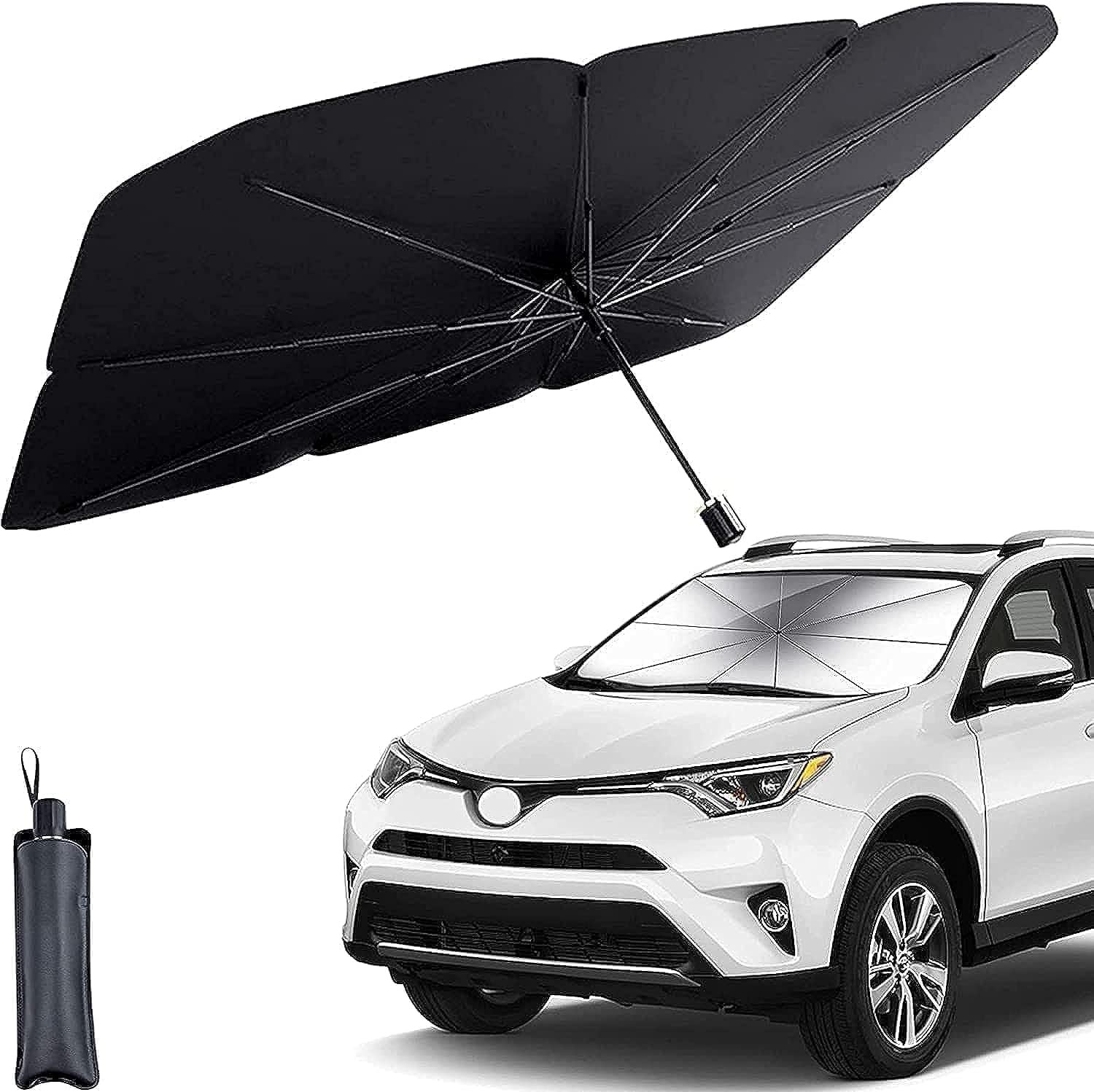 Car Front Window Umbrella Windshield Sun Shade, Sun Protection & Heat Insulation Foldable Sun Shade for Universal Vehicles Image 