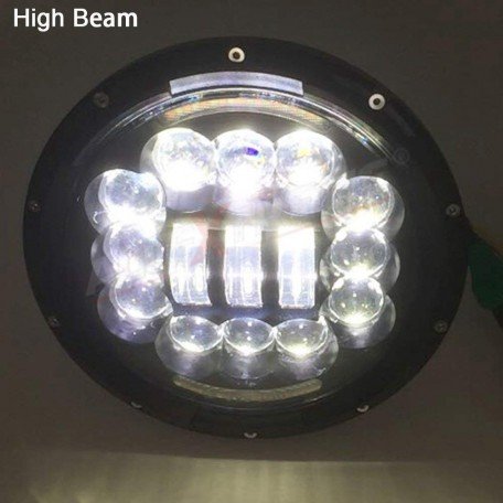 7 Inch Fancy Led Headlight with Turning Signal Lights for Royal Enfield Bullet/Classic/Thunderbird/Electra (12-30V, 75W White Led Light) Image 