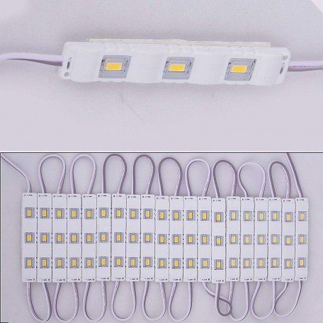 3 LED strips 12V Waterproof 5630/5730 LED SMD Injection module White - 20 module Image 