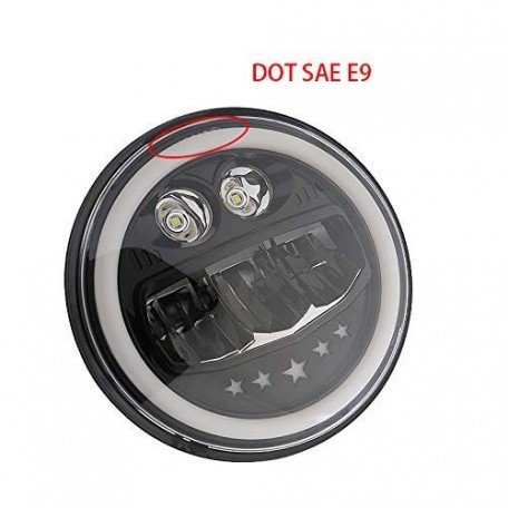 Cloudsale 7 Inch 90 watts LED Headlight for Jeep, Thar Wrangler Classic, Standard, Electra Models (Pack of 2) Image 