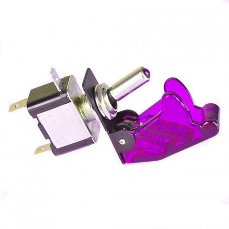  20 Ampere Brighten Purple cover aircraft/rocket style led toggle switch (pack of 1) Image 
