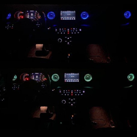 Car 2020 AC Vent RGB LED Multi Color Effect with Switch Control Compatible with Mahindra Thar ( Set of 4) Image 